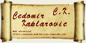 Čedomir Kaplarović vizit kartica